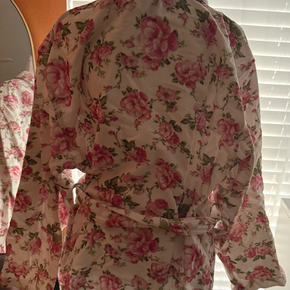 LoveShackFancy Peony Garden Bath Robe Blushing Rose White Pink- Rare